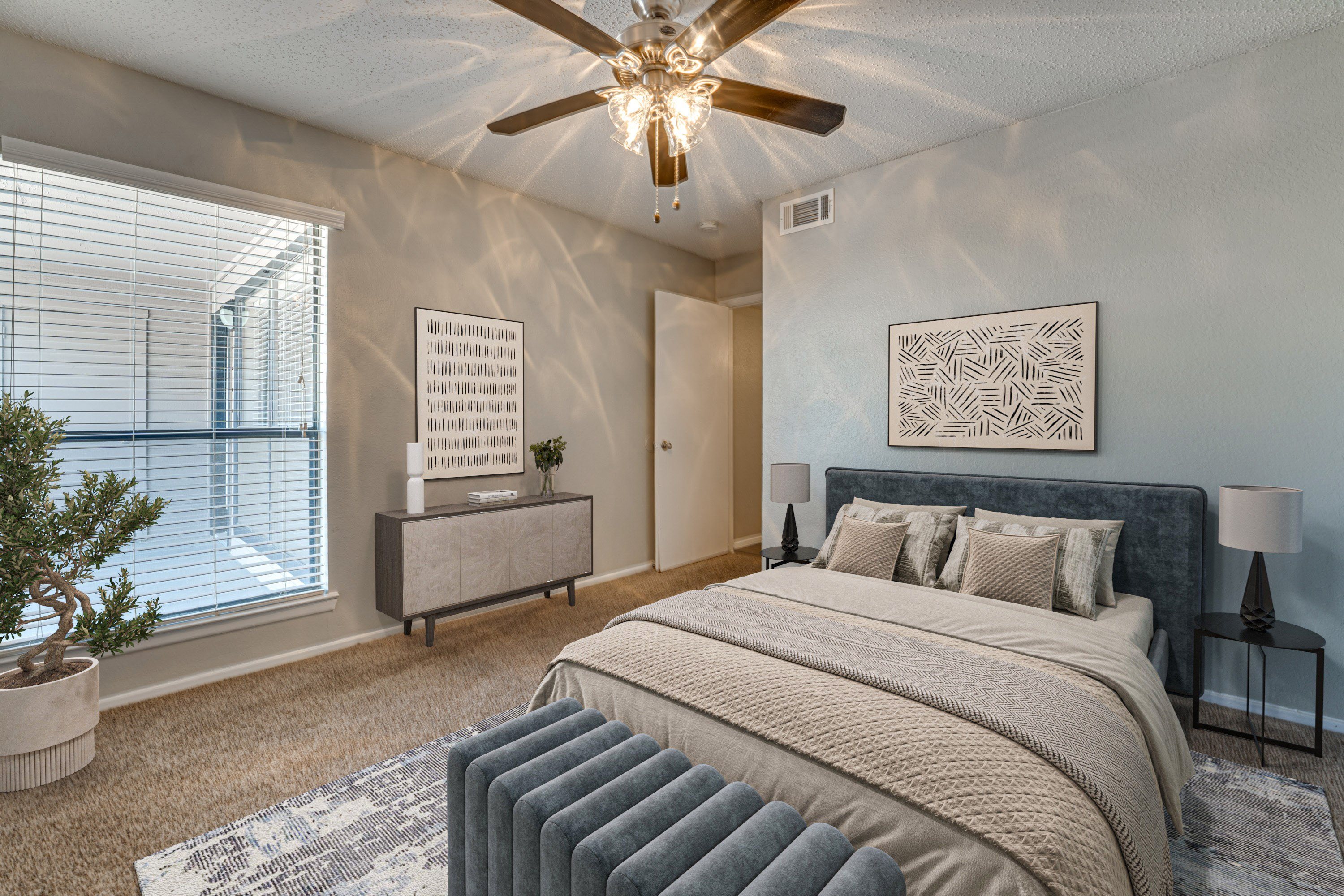 Well Lit Bedroom at Bardin Oaks Apartments, Arlington, TX